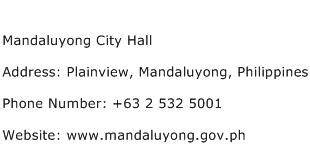 mandaluyong mayor|mandaluyong city hall contact number.